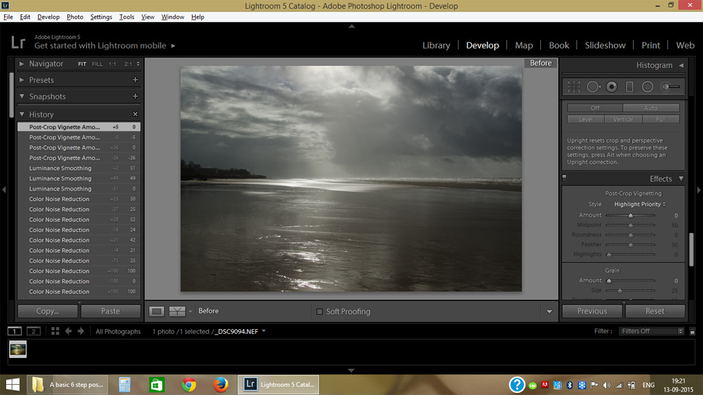 Editing Photo using Adobe Lightroom 5